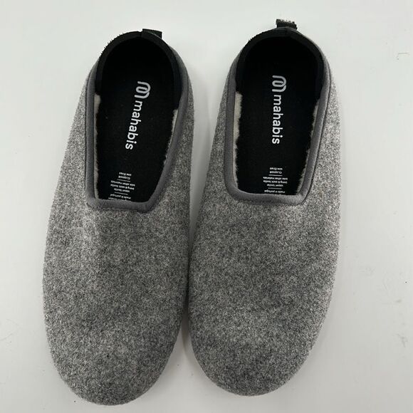 Mahabis Classic Wool Lined Gray Indoor/Outdoor Slipper - Picture 3 of 7